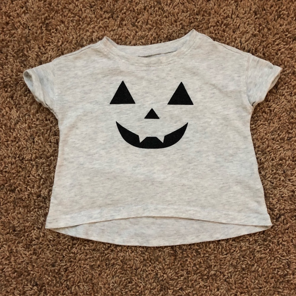 Sparkle pumpkin face top 6/12 months crazy 8